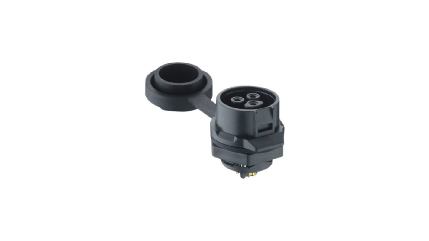 Lutronic Connector, 2 Contacts, Chassis Mount, Socket, Female, IP67, Series 02 Quicklock Series