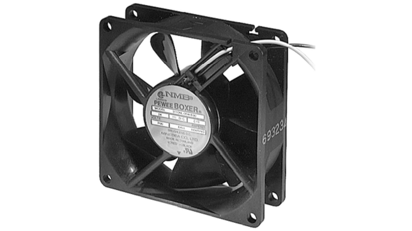 NMB Axial Fan, 12 V dc, dc Operation, 66m³/h, 2.76W, 230mA Max, 80 x 80 x 25mm