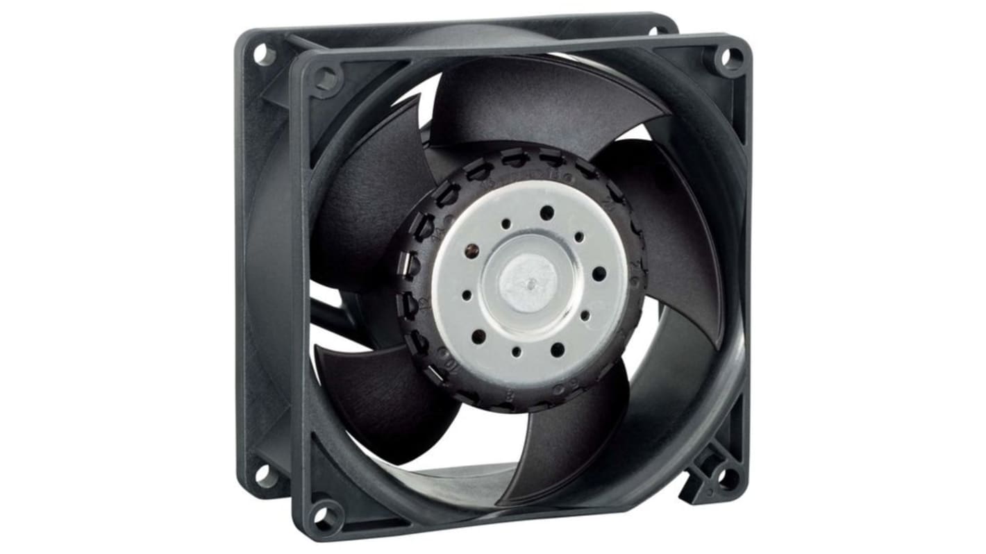 ebm-papst Axial Fan, 24 V dc, dc Operation, 146m³/h, 2 → 14.5W, 480mA Max, 92 x 92 x 38mm