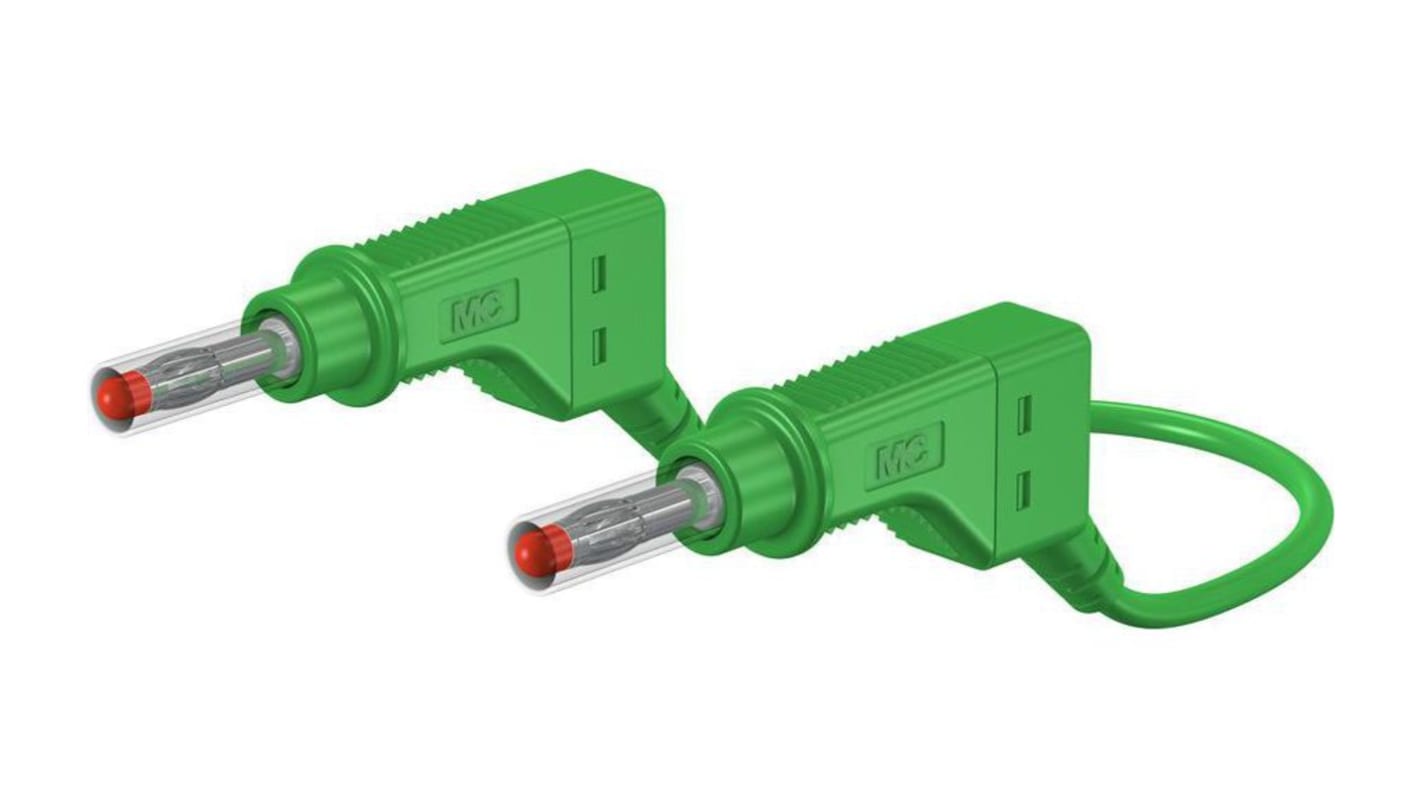 Cavo per test Staubli, Spina, 32A, 600V ca/cc, col. Verde, 2m