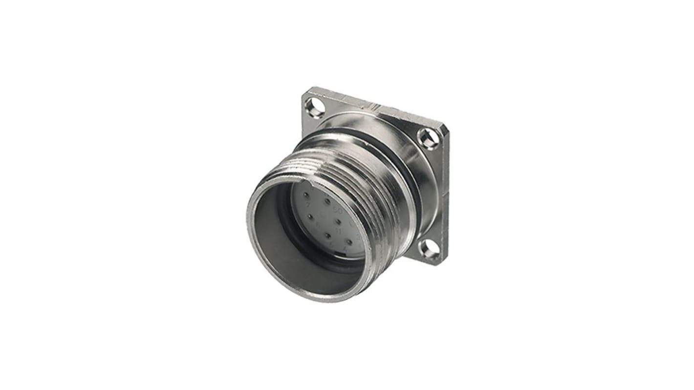 Conector Hummel hembra serie M 23 EMV Hummel de 19 vías macho, Montaje en Panel, IP67, IP69K