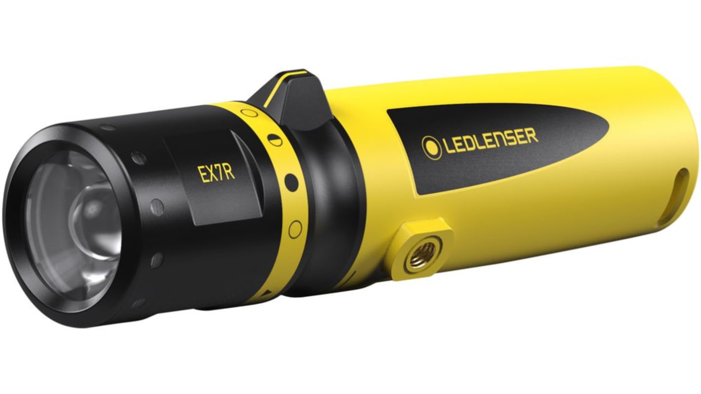 LEDLENSER EX7R Akku Taschenlampe Xtreme LED Schwarz / Gelb, 220 lm, 161 mm ATEX-Zulassung