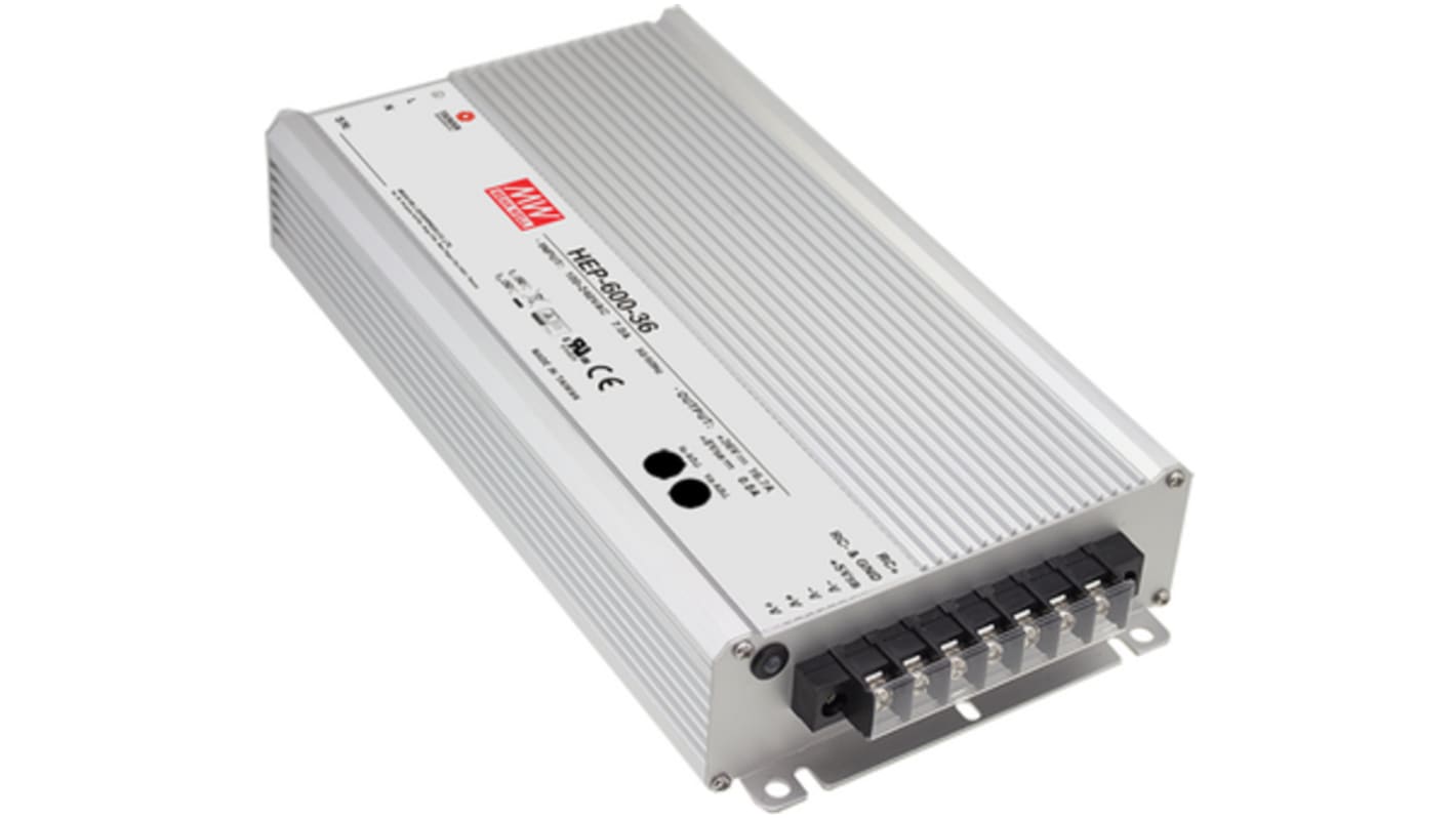 MEAN WELL HEP-600C-24 Akkuladegerät Blei/Lithium-Ion Akkus