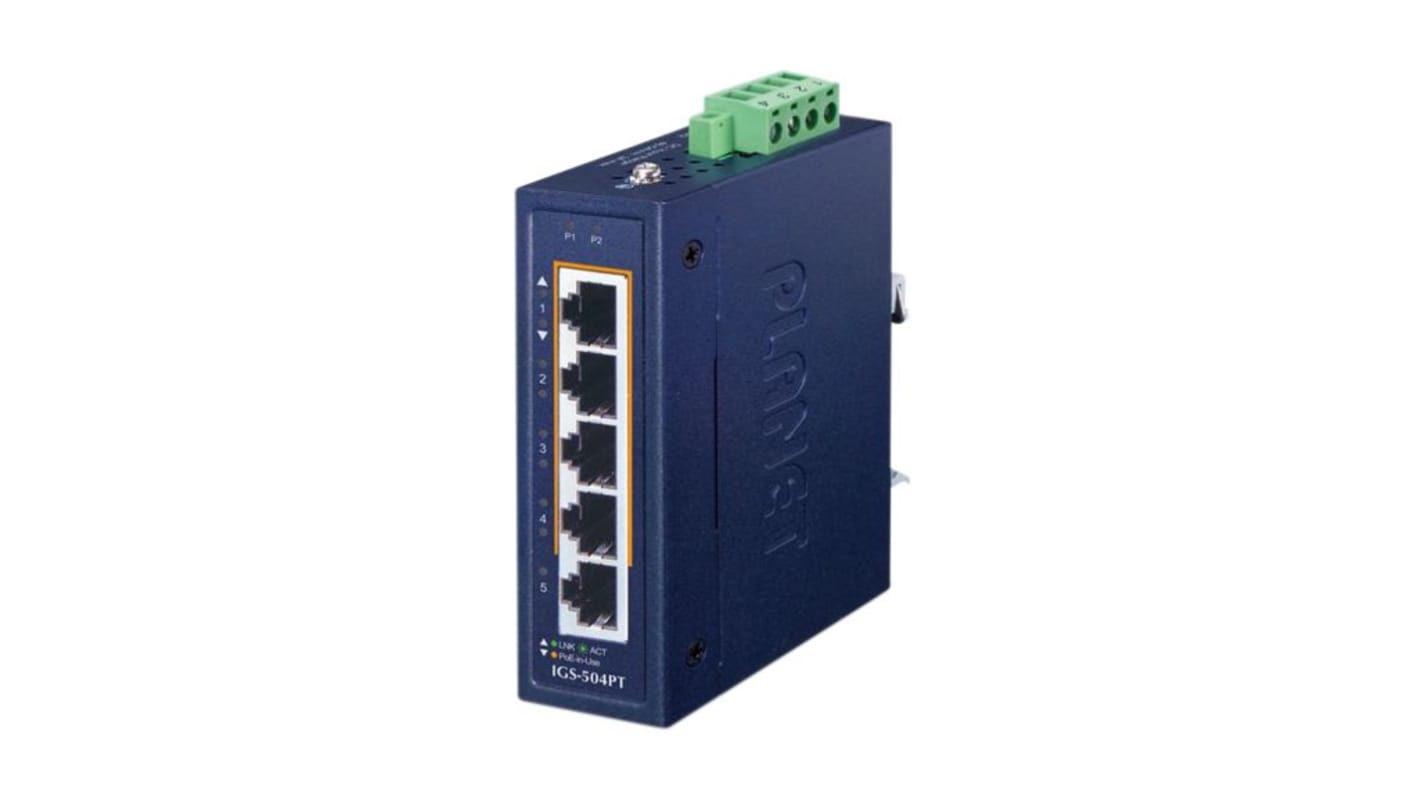 Planet IGS-504PT Ethernet-Switch PoE 5-Port Unmanaged