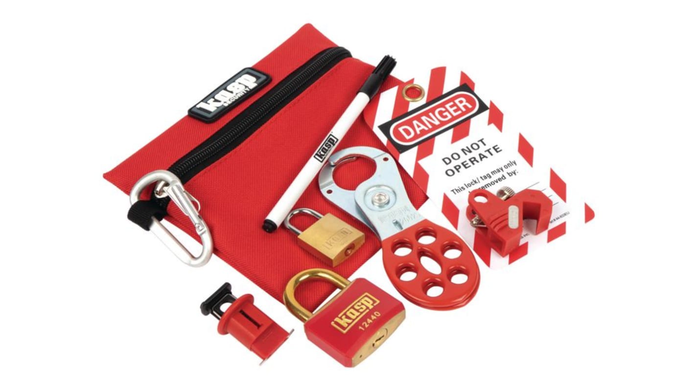 Kasp Red 5-Lock Electrician Lockout Kit
