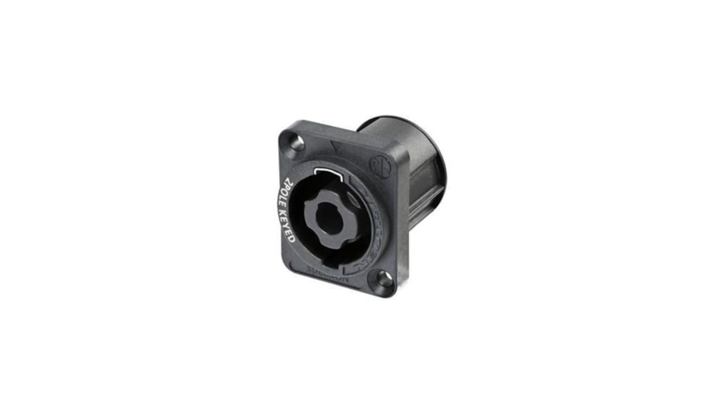Neutrik NL2MPXX Panel Mount Loudspeaker Connector Plug, 2 Way, 24A, Tab Termination