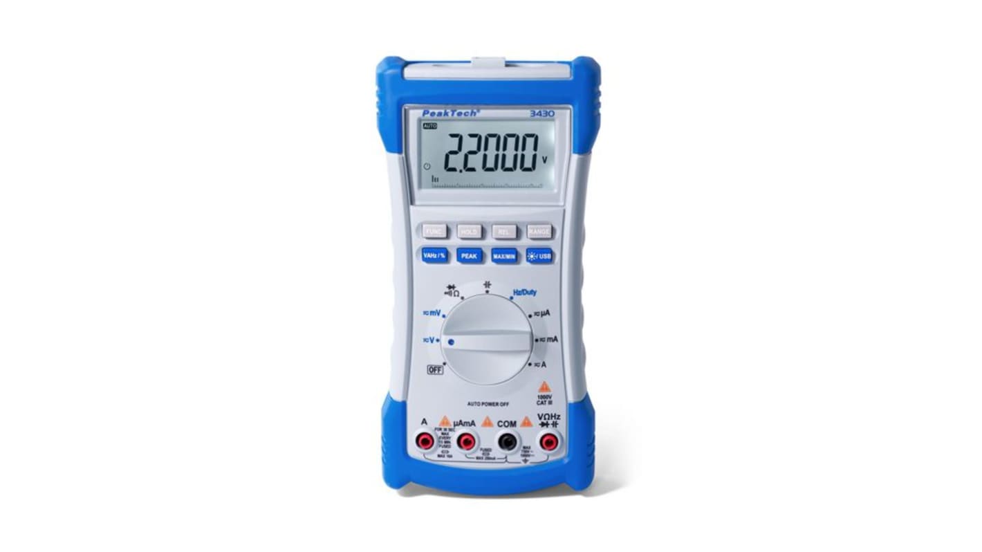 PeakTech P3430 Multimeter, 200mA ac, 700V ac