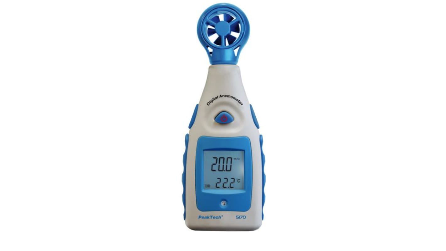 PeakTech P 5170 Anemometer Lufthastighed, Temperatur