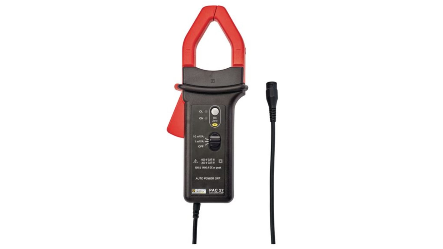 Chauvin Arnoux PAC Series Series PAC 27 Oscilloscope Probe, Current Type, 100MHz, BNC Connector
