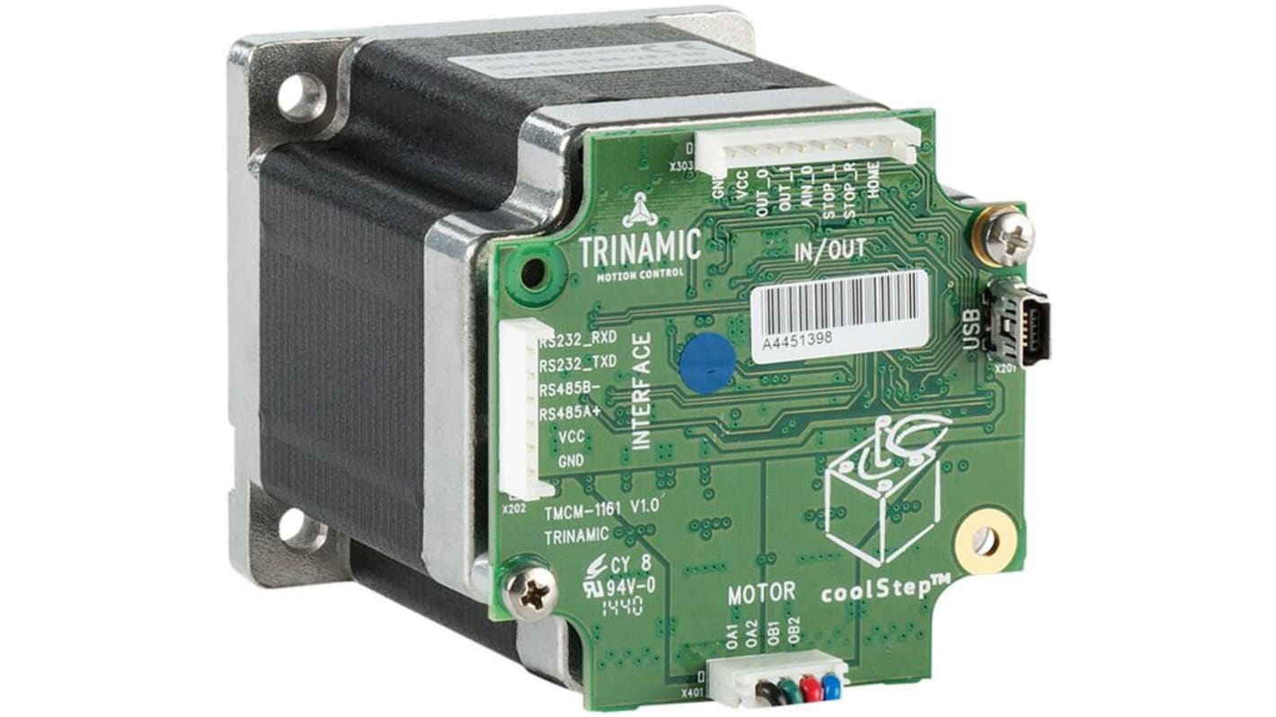 Trinamic 30 V Hybrid Stepmotor, 2.1Nm holdemoment, 8mm akseldiameter