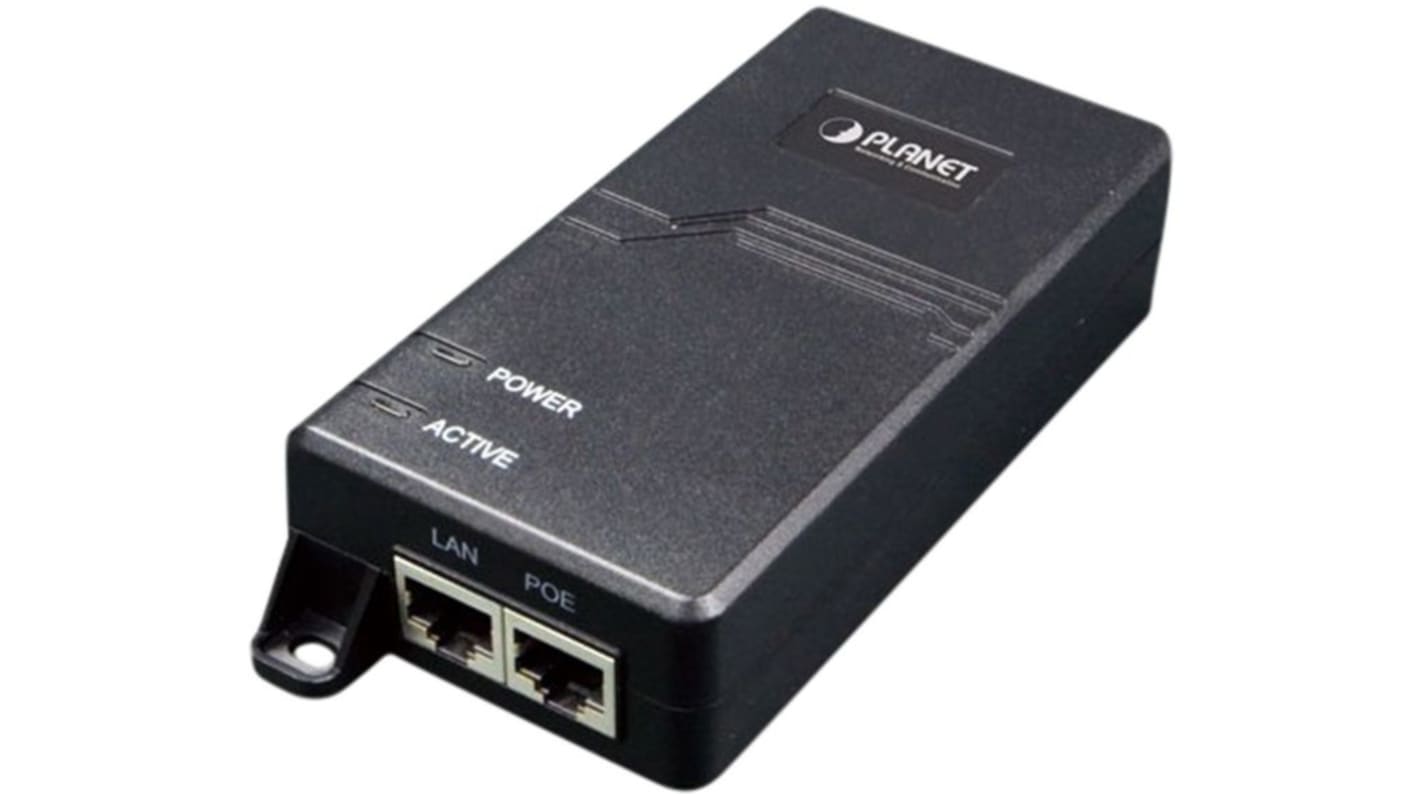 Planet Single Port POE Injector, 100 → 240V Input, 56V dc Output, 60W