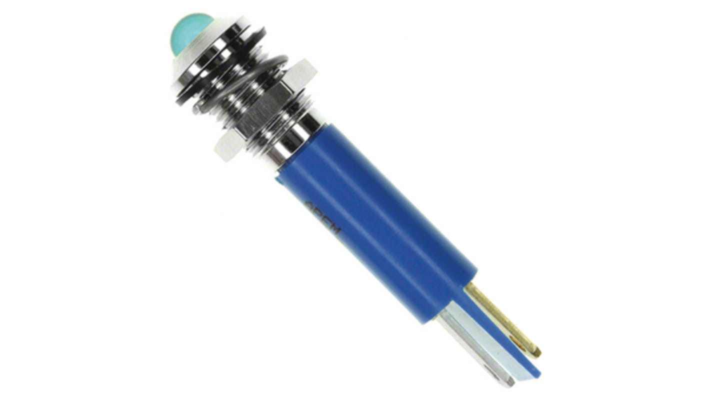 Indicatore da pannello APEM Blu  a LED, 220V, IP67, foro da 8mm