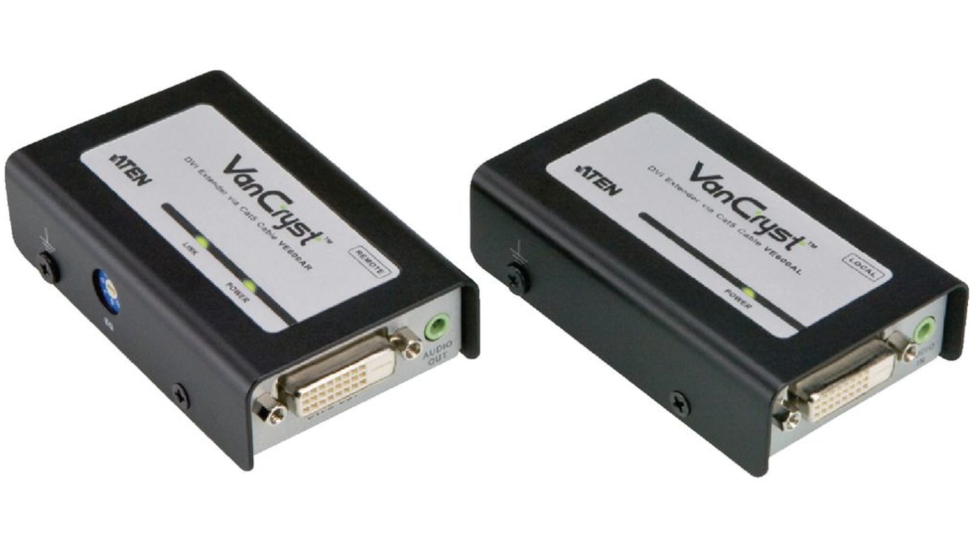 Aten DVI over CAT 5e Extender 60m, 1920x1200 Maximum Resolution