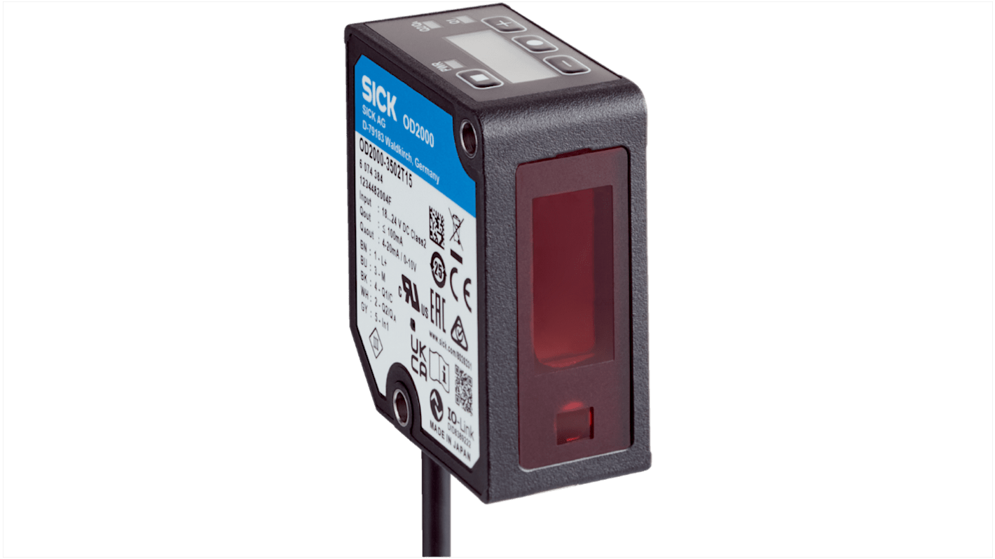 Rs-Online Sensore di distanza Rettangolare SICK rilevamento 200 - 1200 mm uscita PNP/NPN