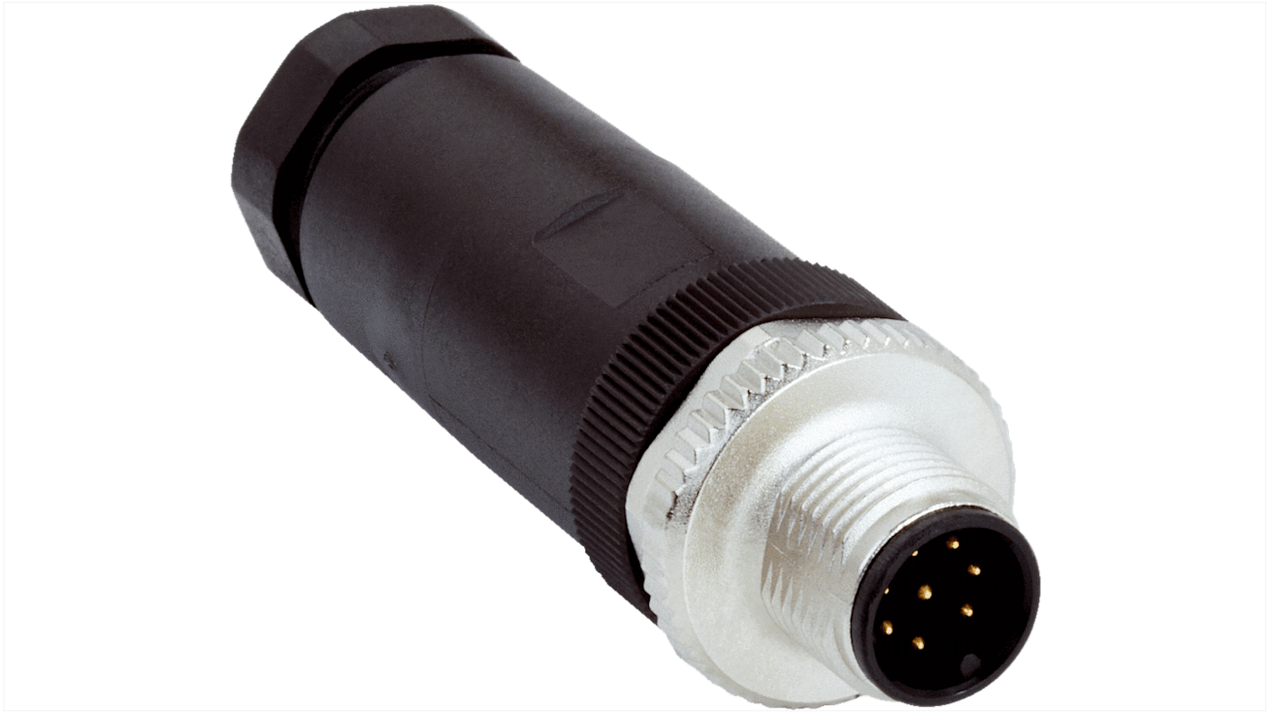 SICK Circular Connector, 8 Contacts, Cable Mount, M12 Connector, Plug, Male, IP67, STE Series