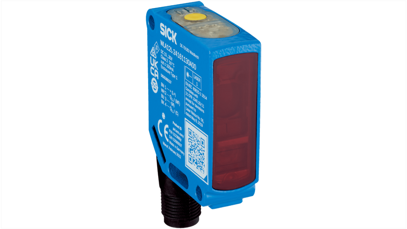 Rs-Online Sensore fotoelettrico Rettangolare SICK a retroriflessione rilevamento 11 m uscita PNP/NPN