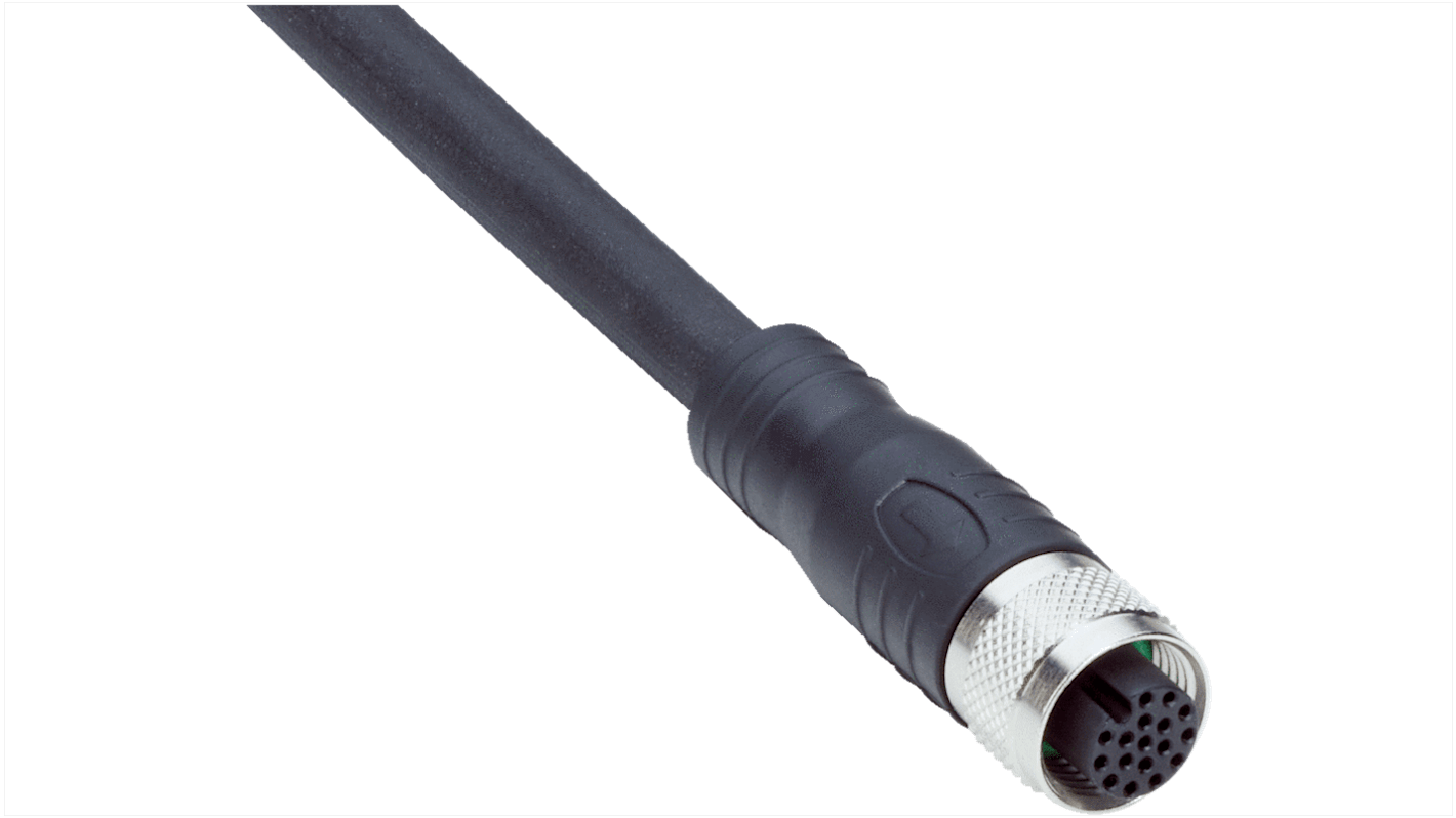 SICK Straight Female 17 way M12 to Unterminated Connector & Cable, 10m