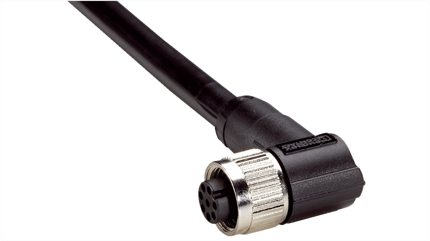 Sick Right Angle Female 8 way M12 to Unterminated Connector & Cable, 10m