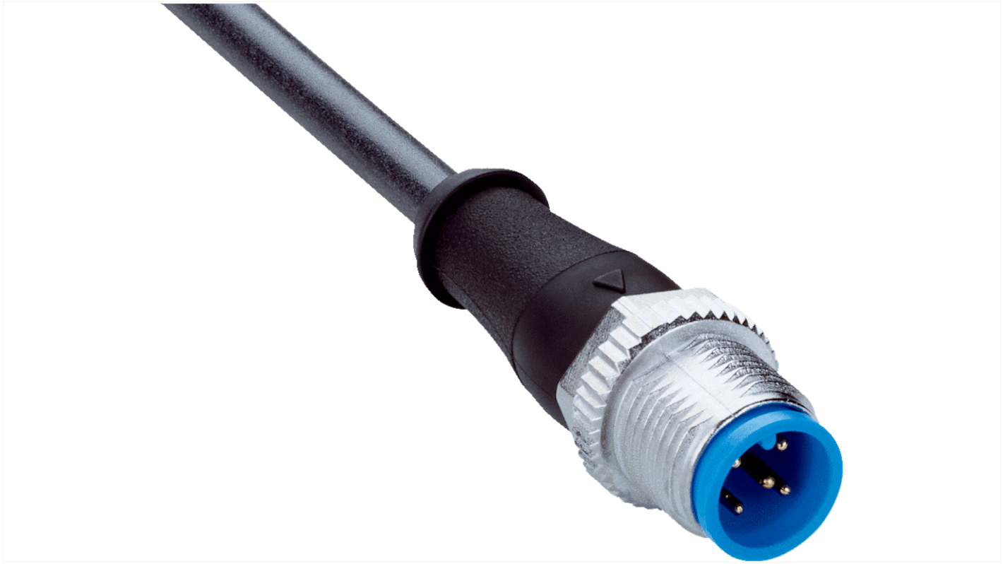 Sick Straight Male 5 way M12 to Straight Unterminated Connector & Cable, 5m