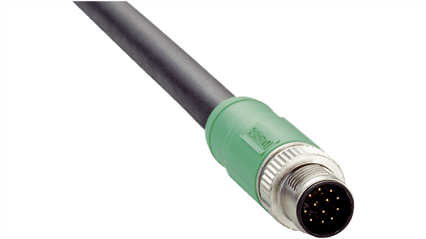 SICK Straight Male 12 way M12 to Unterminated Connector & Cable, 5m