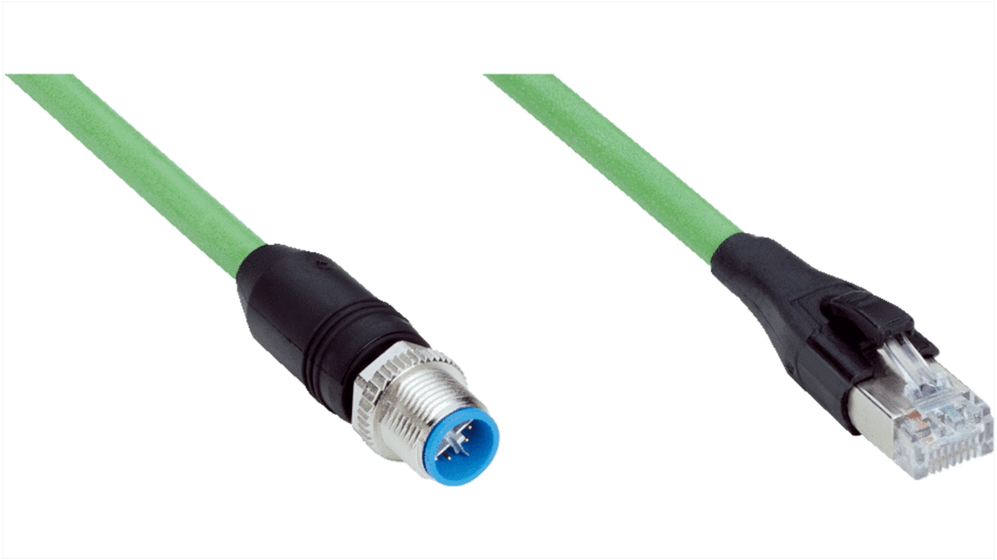 Złącze i kabel ze złączem Złącze M12 liczba rdzeni 8 długość 5m Rodzaj A Męskie Złącze B RJ45