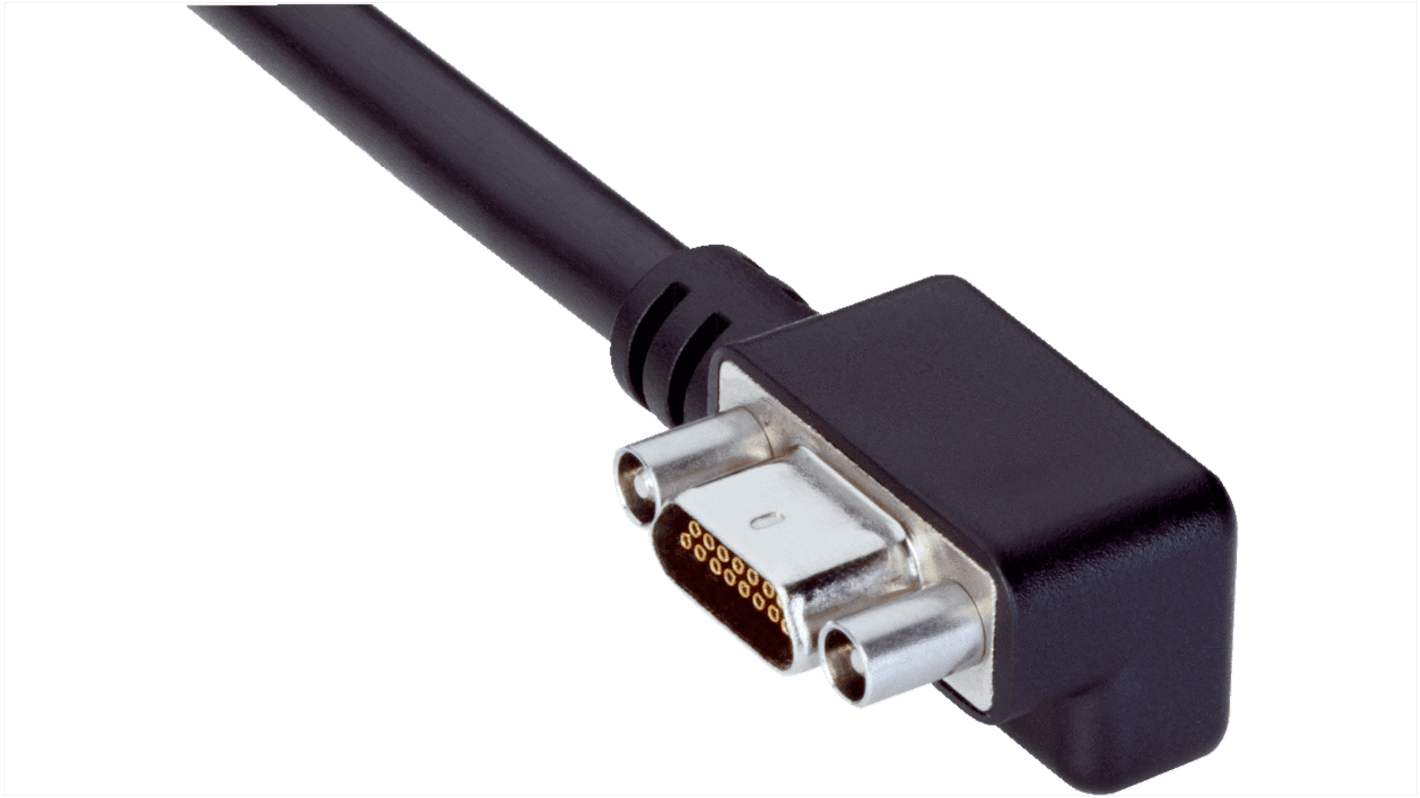 Sick Right Angle Male 15 way 15 Pin D-sub to Unterminated Connector & Cable, 2m