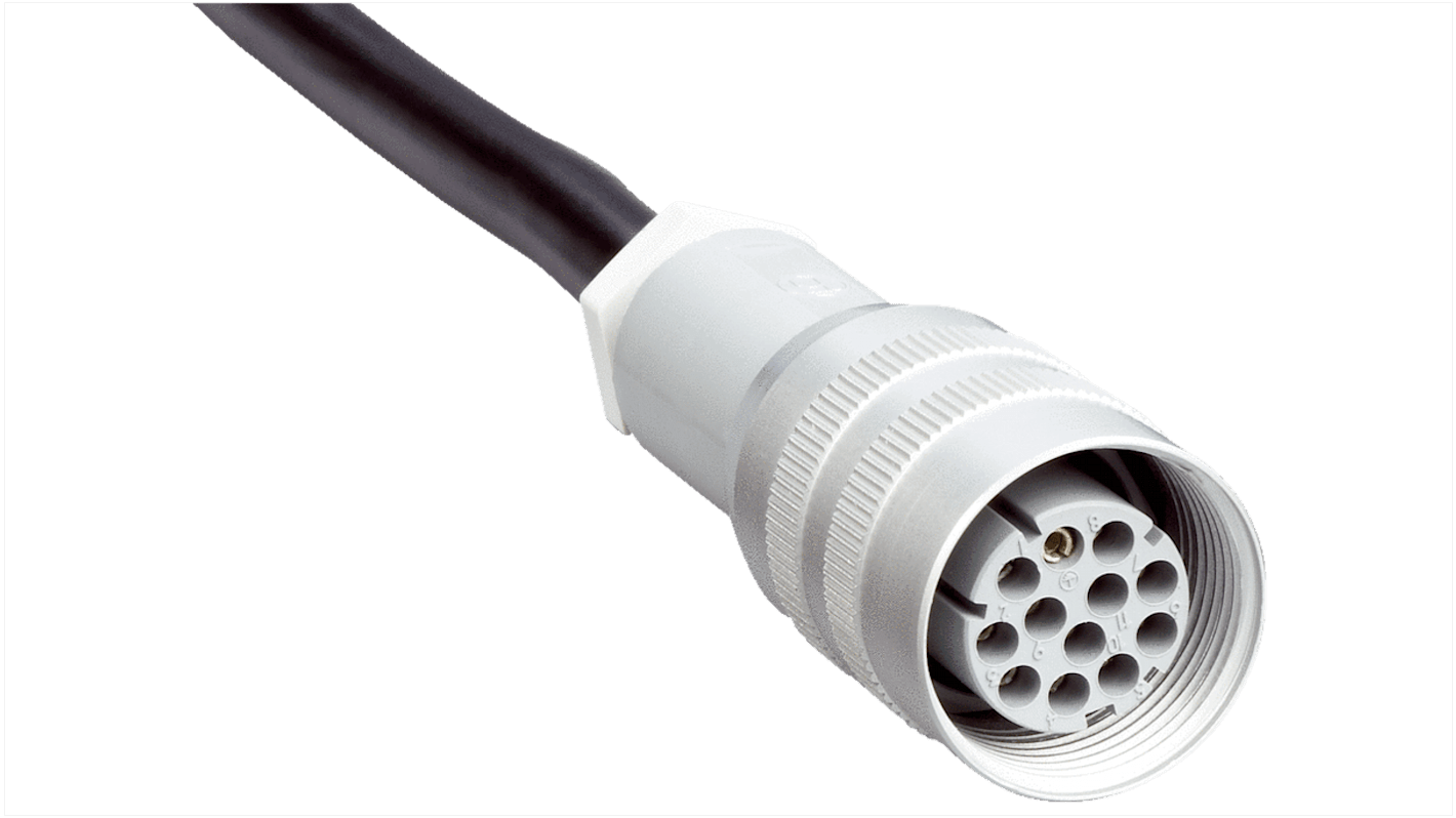 Sick Straight Female 12 way M26 to Unterminated Connector & Cable, 7.5m