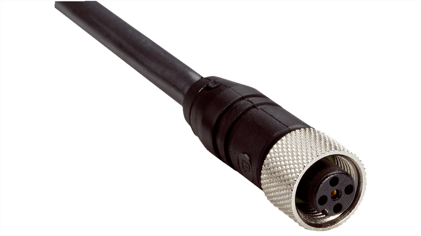 Sick Straight Female 8 way M12 to Unterminated Connector & Cable, 5m