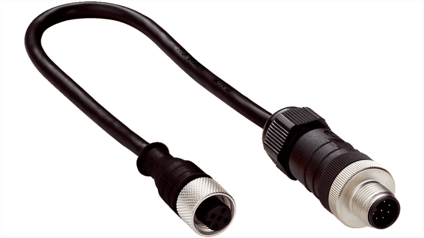 Złącze i kabel ze złączem Złącze M12 liczba rdzeni 5 długość 250mm Rodzaj A Żeńskie Złącze B Złącze M12