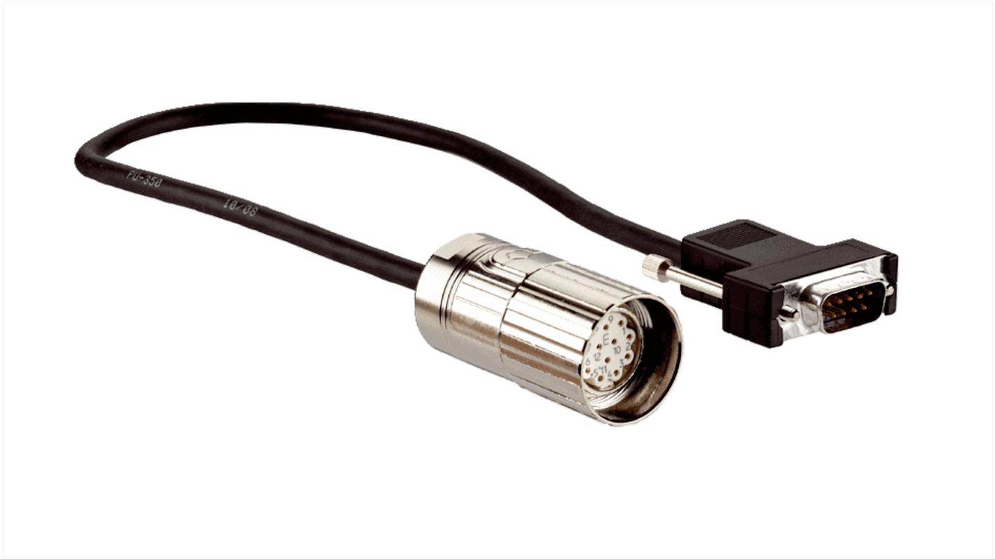 SICK Straight Female 12 way M23 to Straight Male 9 way 9 Pin D-sub Connector & Cable, 500mm