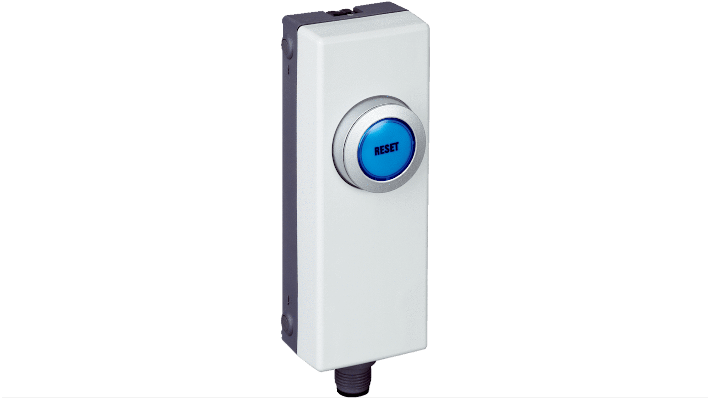 SICK Slow Action Control Station Switch - 1NO, PBT, 1 Cutouts, Blue, +/-, IP65