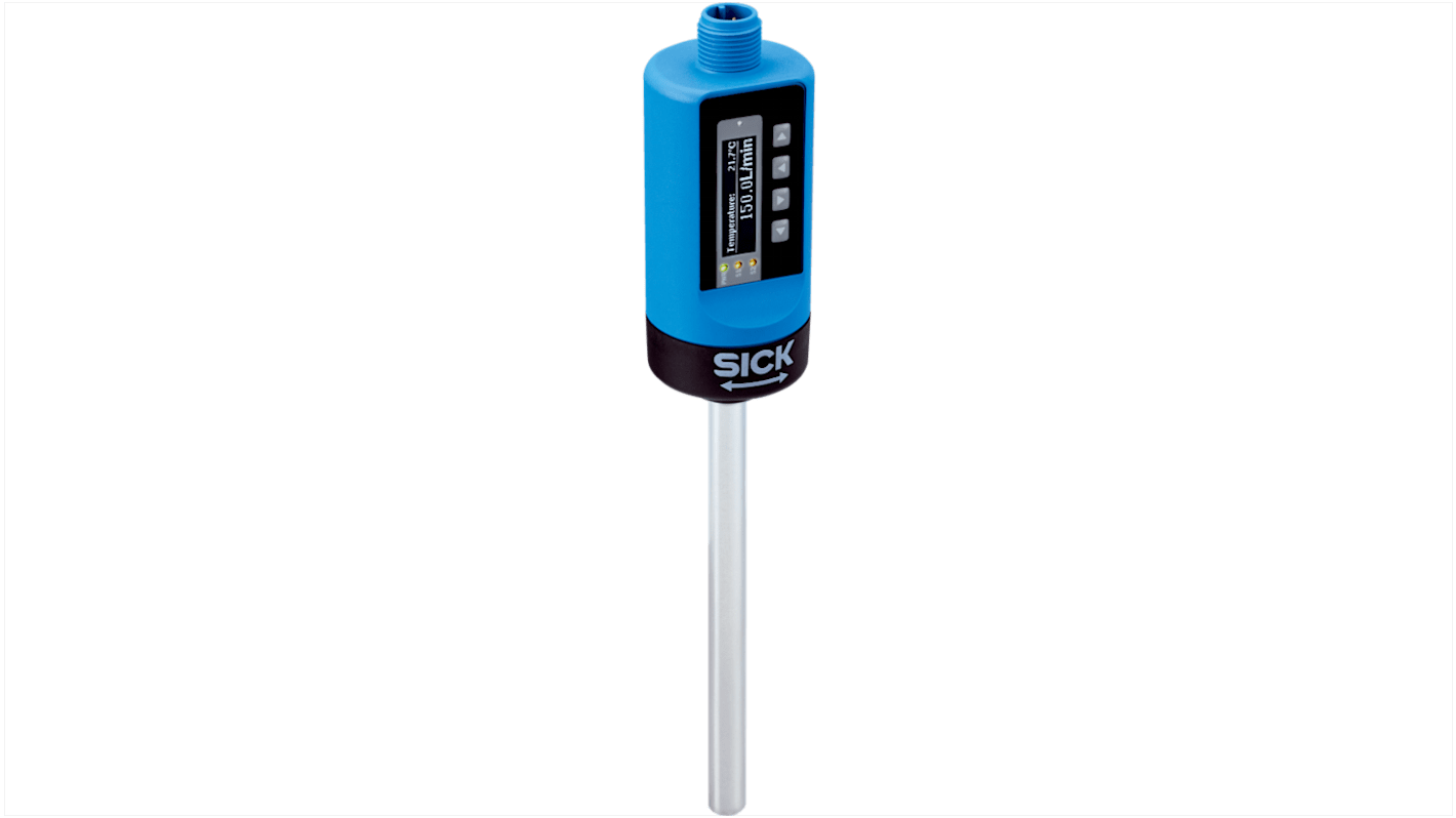 SICK FTS Series Fluid Sensor Flow Sensor for Liquid, 3 cm/s Min, 600 cm/s Max