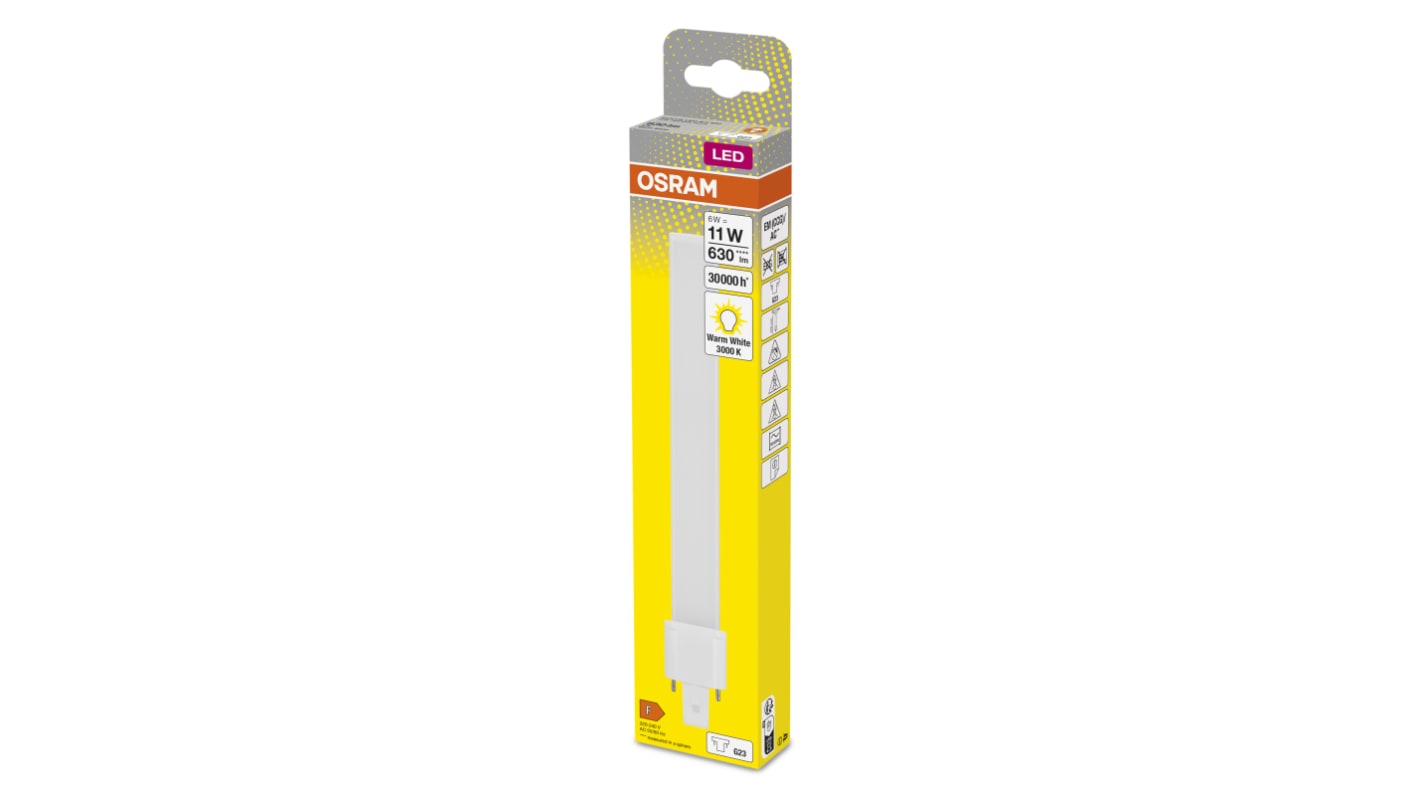 4058075558069 LEDVANCE DULUX G23 LED Bulbs 6 W 11W 3000K Warm White Tubular shape RS