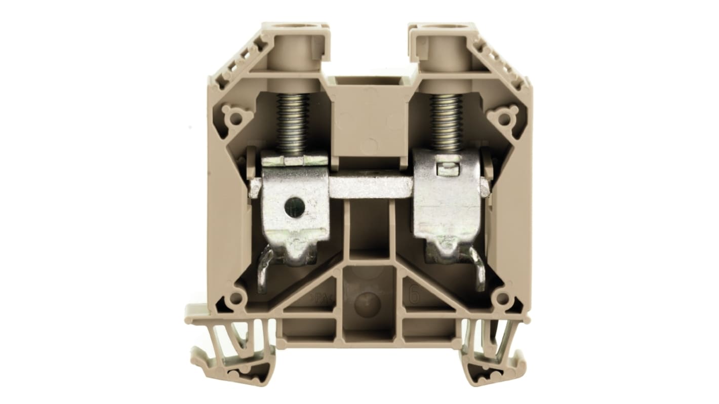 Weidmüller 1020600000 WDU Series Dark Beige, 35mm², 1-Level, Screw Termination, ATEX, IECEx