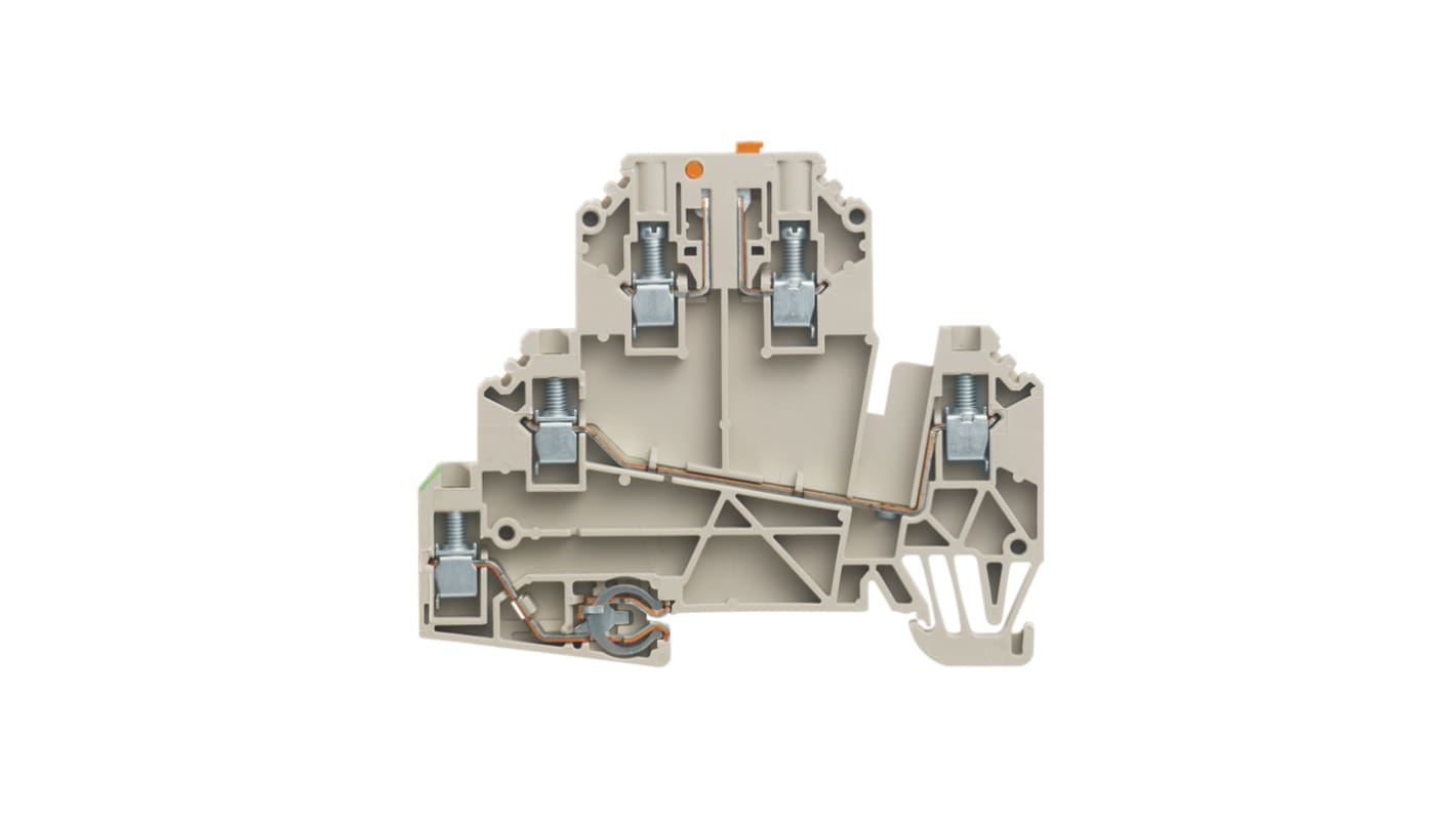 Weidmüller 1247420000 WDK Series Dark Beige, 2.5mm², 3-Level, Screw Termination, ATEX, IECEx