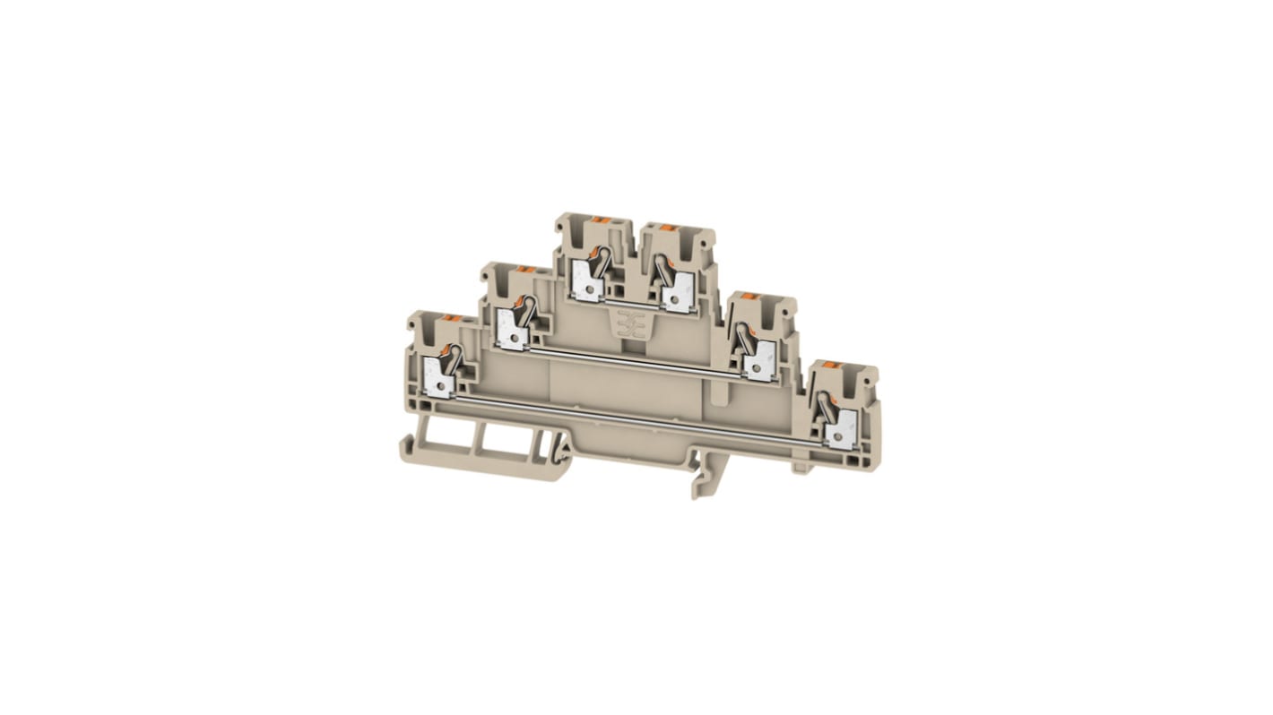 Morsettiera a livelli multipli Weidmüller, Beige scuro, livello Triplo