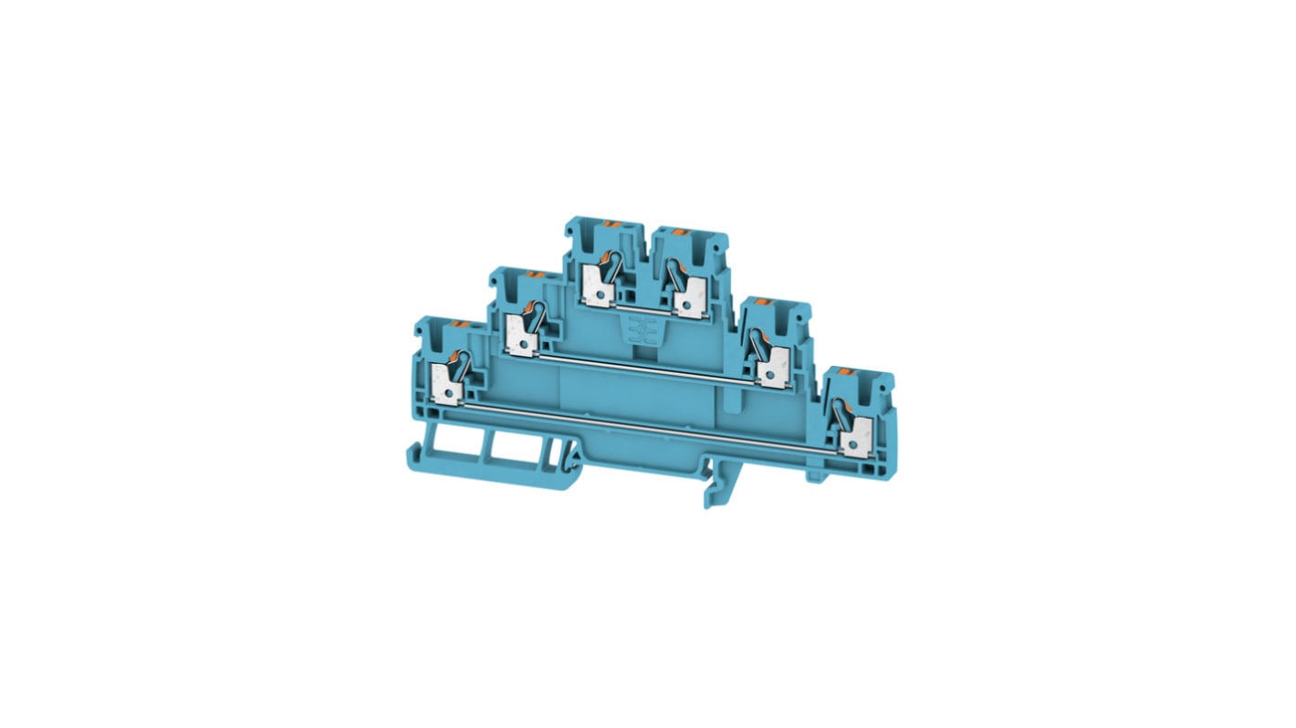 Weidmüller 2428520000 A2T Series Dark Beige, 2.5mm², 3-Level, Push In Termination, ATEX, IECEx