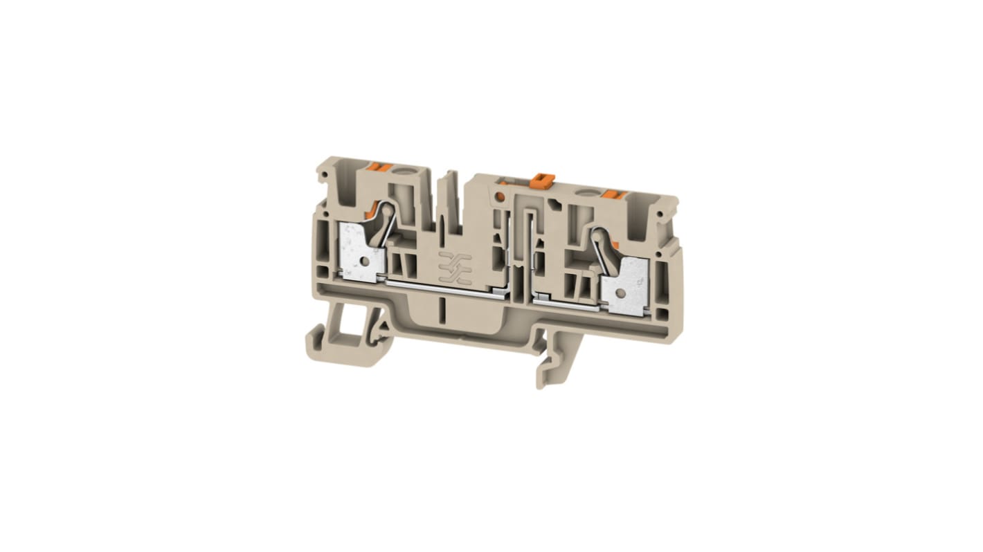 Weidmüller 2429850000 ADT Series Dark Beige, 4mm², 1-Level, Push In Termination, ATEX, IECEx