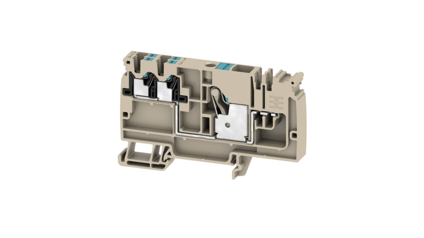 Weidmüller 2464720000 AAP Series Dark Beige, 10mm², 1-Level, Push In Termination, ATEX, IECEx