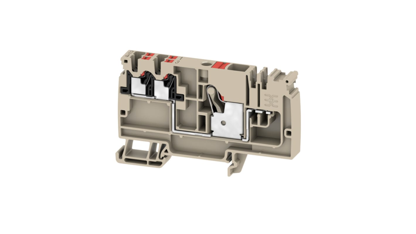 Weidmüller 2464730000 AAP Series Dark Beige, 10mm², 1-Level, Push In Termination, ATEX, IECEx