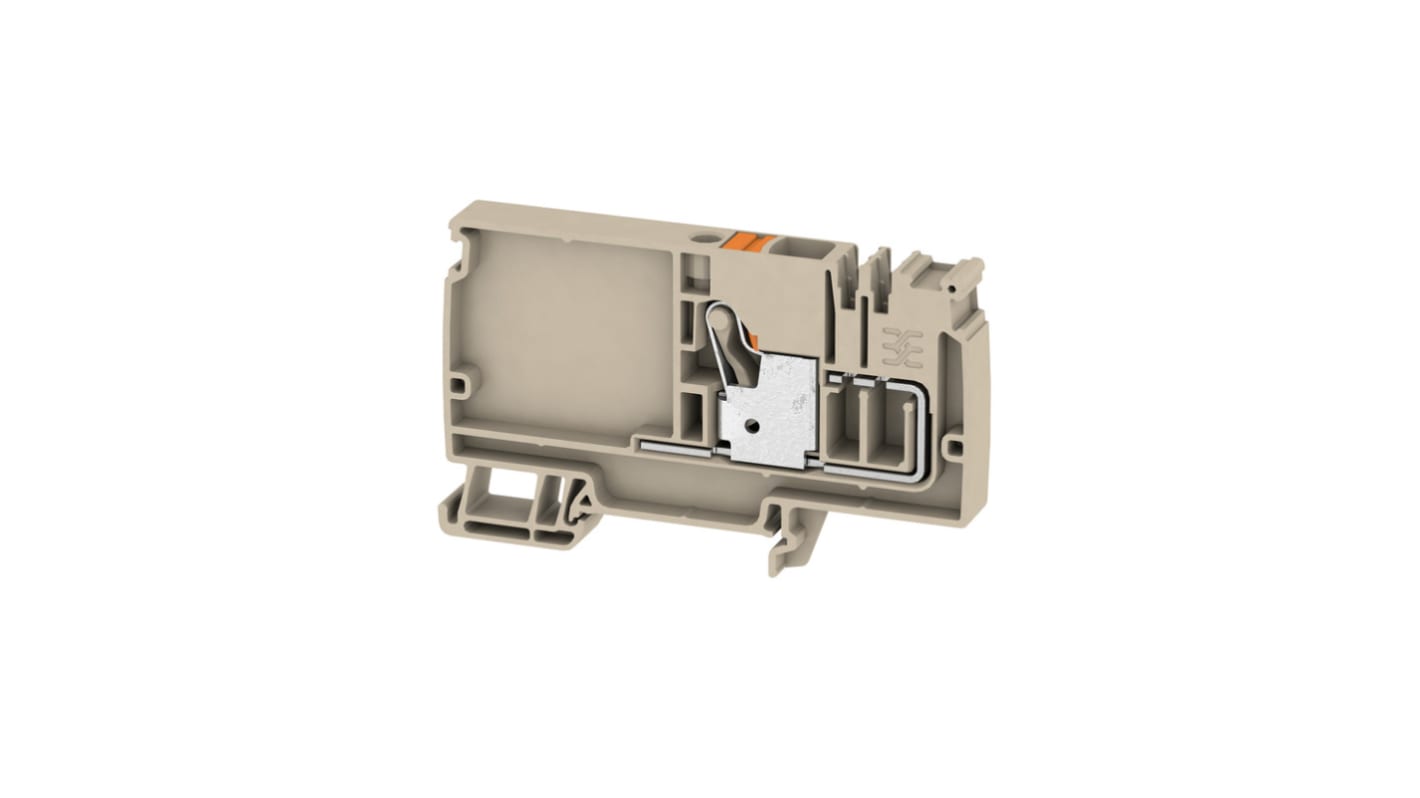 Weidmüller 2503900000 AAP Series Dark Beige, 10mm², 1-Level, Push In Termination, ATEX, IECEx