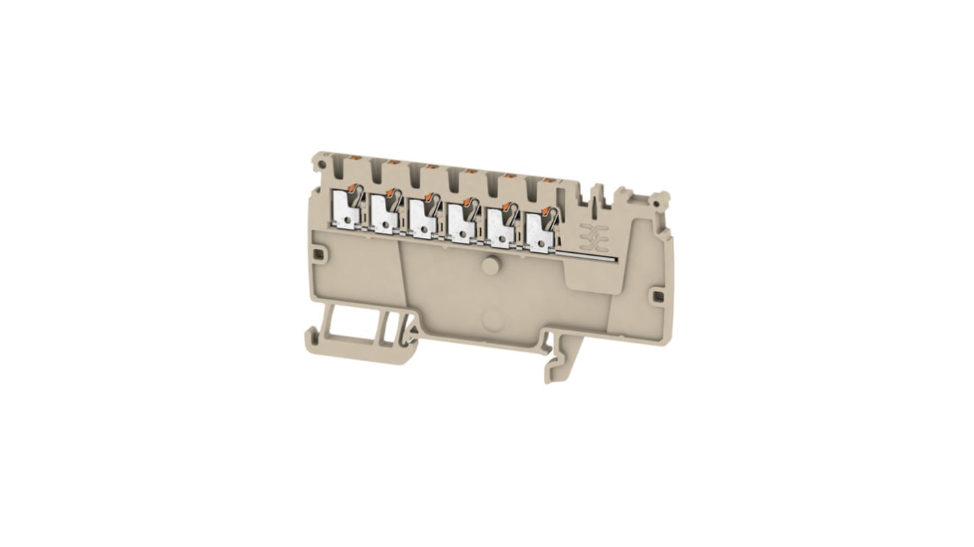 Weidmüller AAP Series Dark Beige Distribution Unit, 1.5mm², 2-Level, Push In Termination, ATEX, IECEx