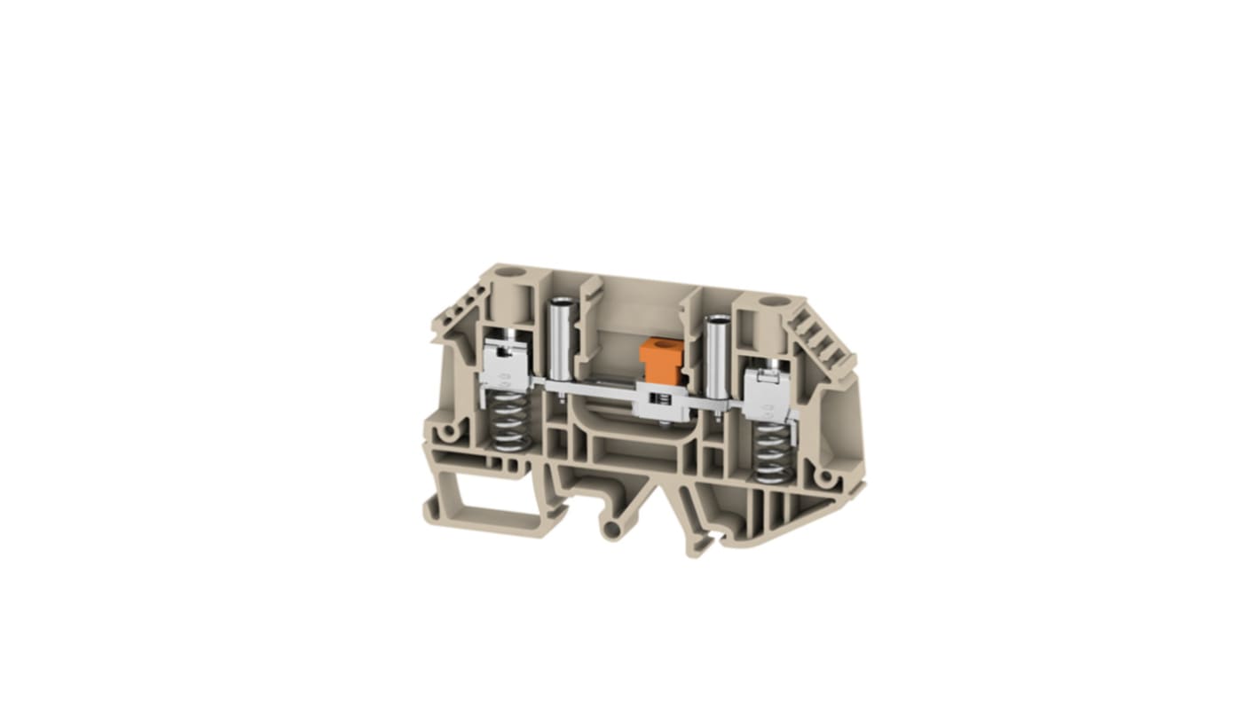Weidmüller 9538080000 WTL Series Dark Beige, 6mm², 1-Level, Screw Termination, ATEX, IECEx