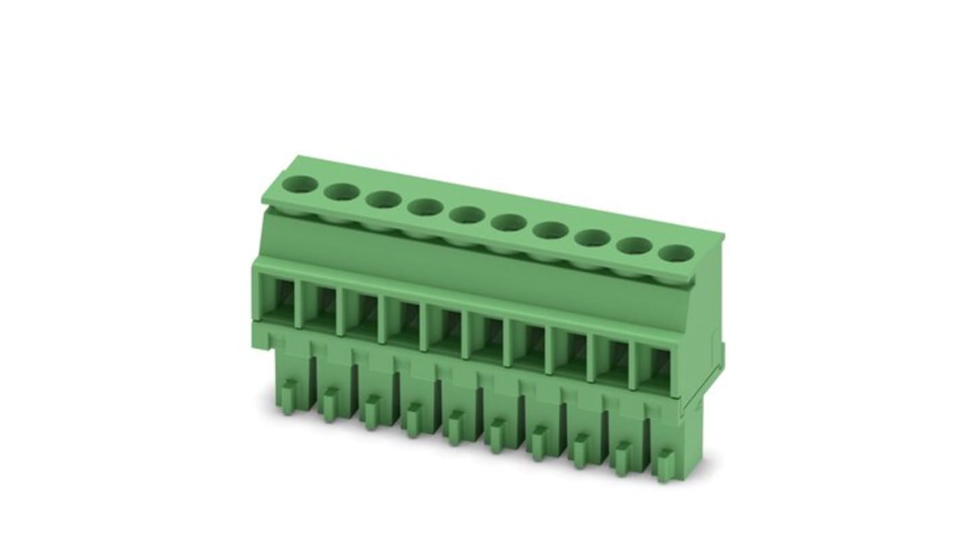 Phoenix Contact, 3.5mm Pitch, 10 Way, Pluggable Terminal Block, PCB