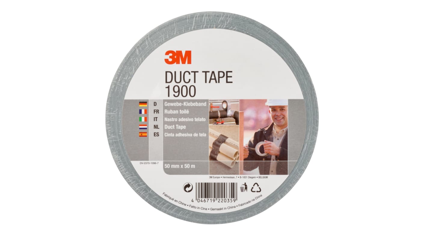 3M 1900 Duct Tape, 50m x 50mm, Silver