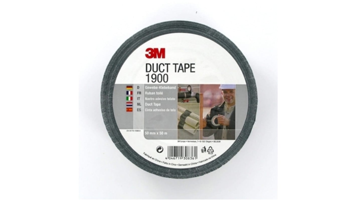 3M 1900 Duct Tape, 50m x 50mm, Black