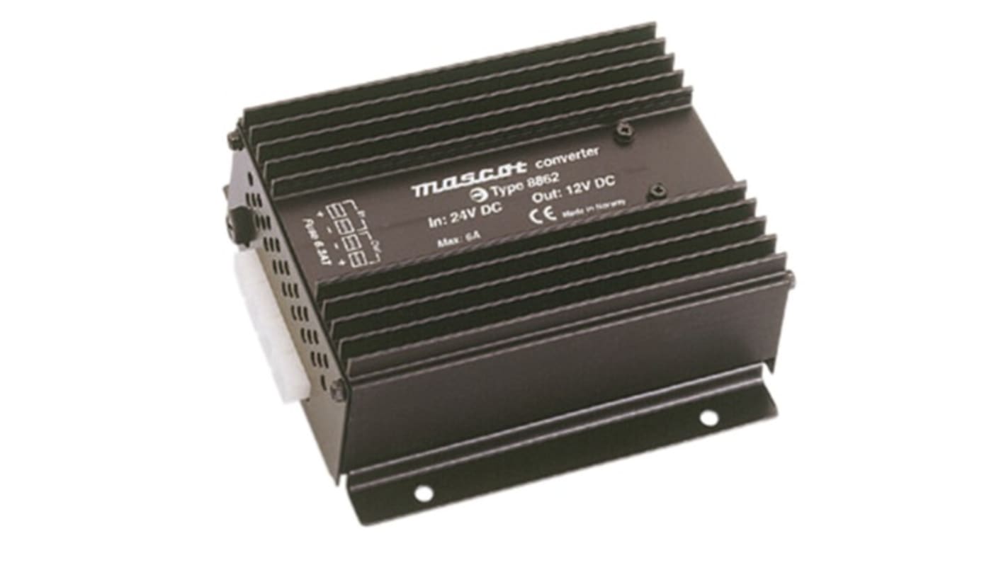 Mascot 8862 DC-DC Converter, 24V dc/ 3A Output, 30 → 48 V dc Input, 81W, Chassis Mount, +30°C Max Temp -20°C Min