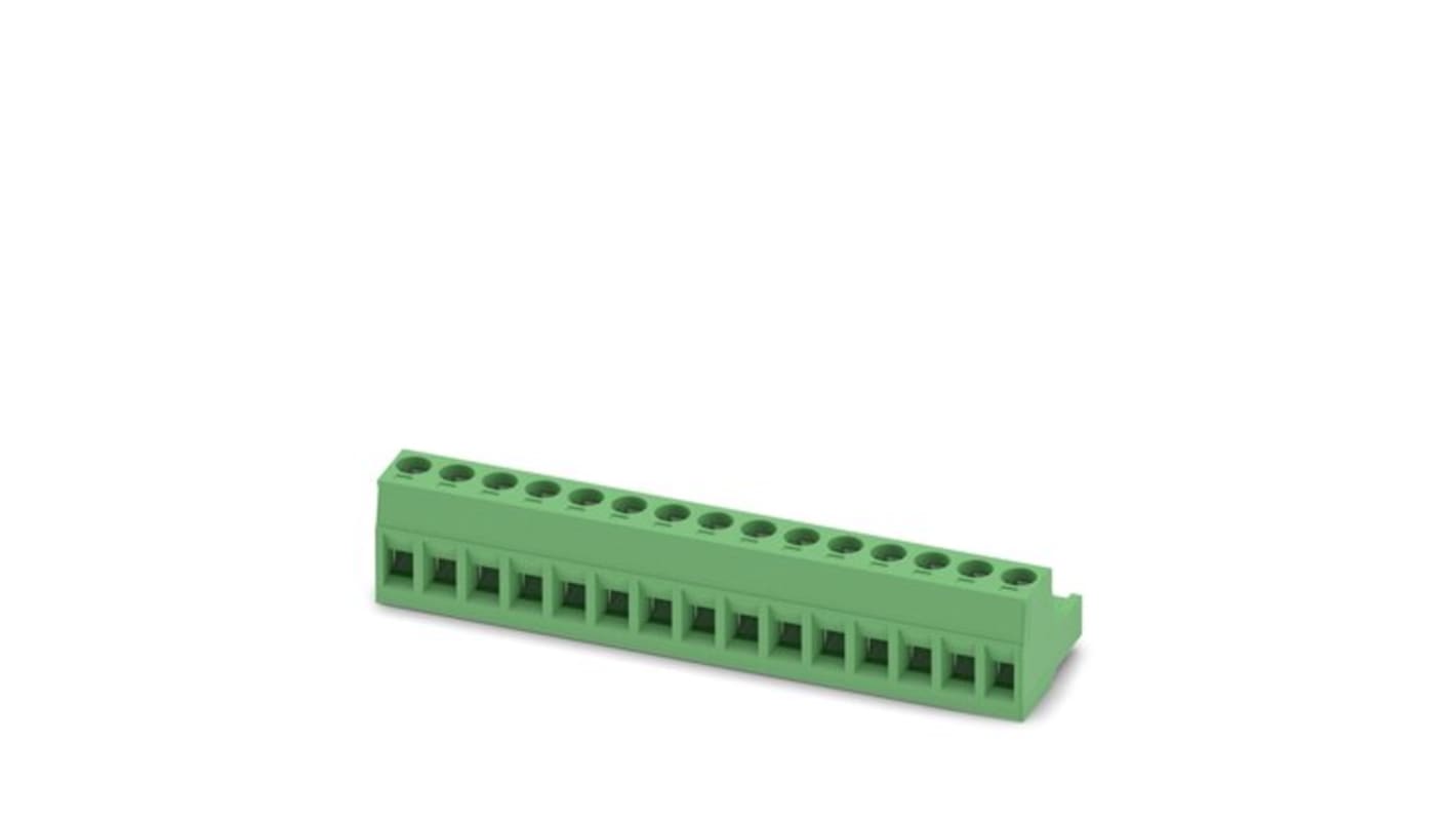 Phoenix Contact 15p插拔式接线端子 , 5.08mm间距, 12A, 320V, PCB安装