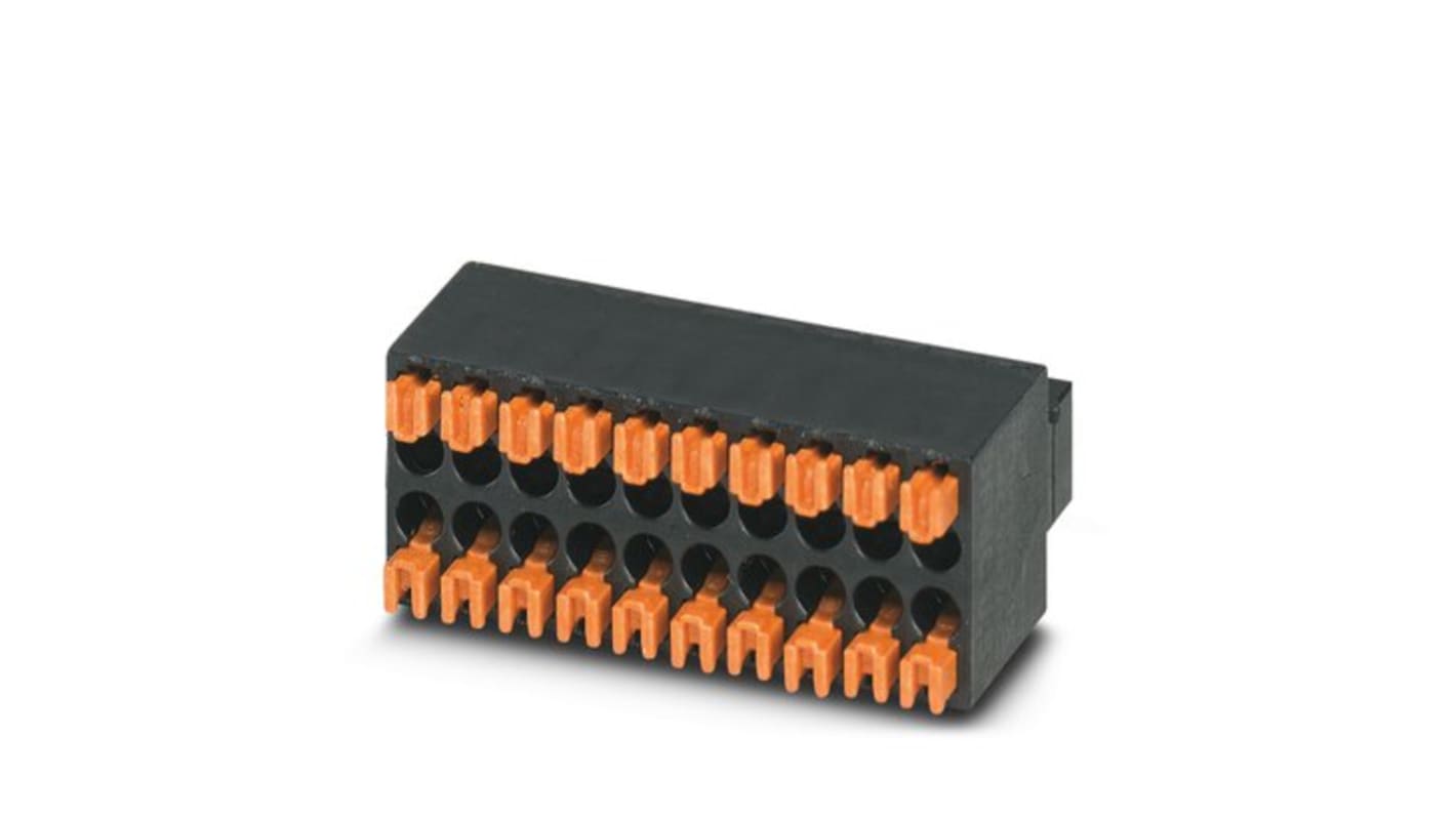 Phoenix Contact, 2.54mm Pitch, Pluggable Terminal Block, PCB, Push-In Termination, 1844604