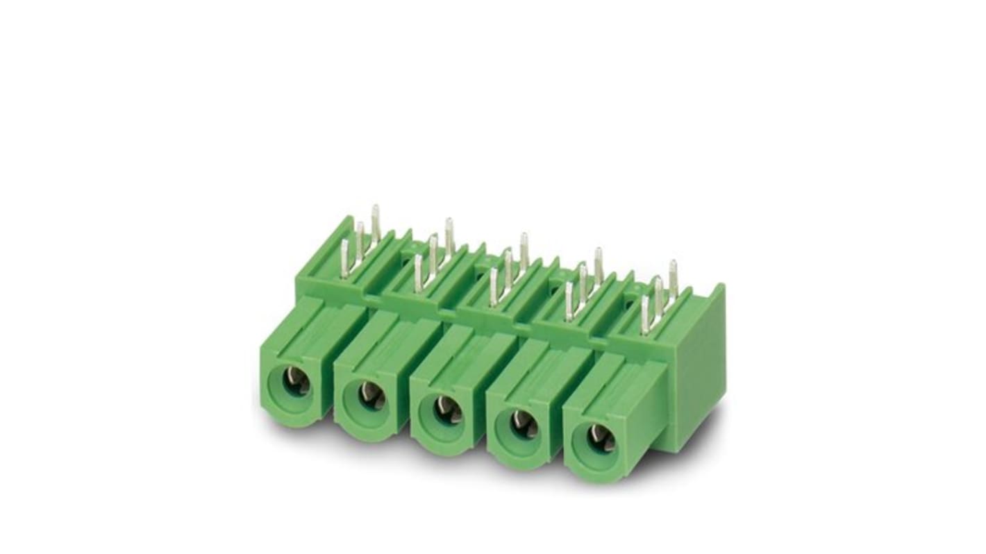 Conector macho para PCB Phoenix Contact serie 16, IPC 16/ 7-GU-10 de 7 vías, 1 fila, paso 10.16mm, Montaje por soldadura